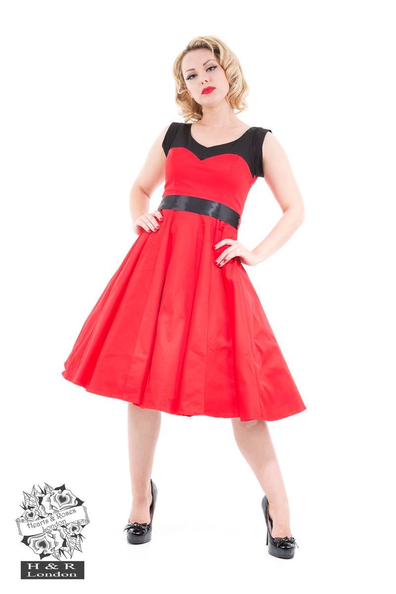 Red Elegance Day Dress